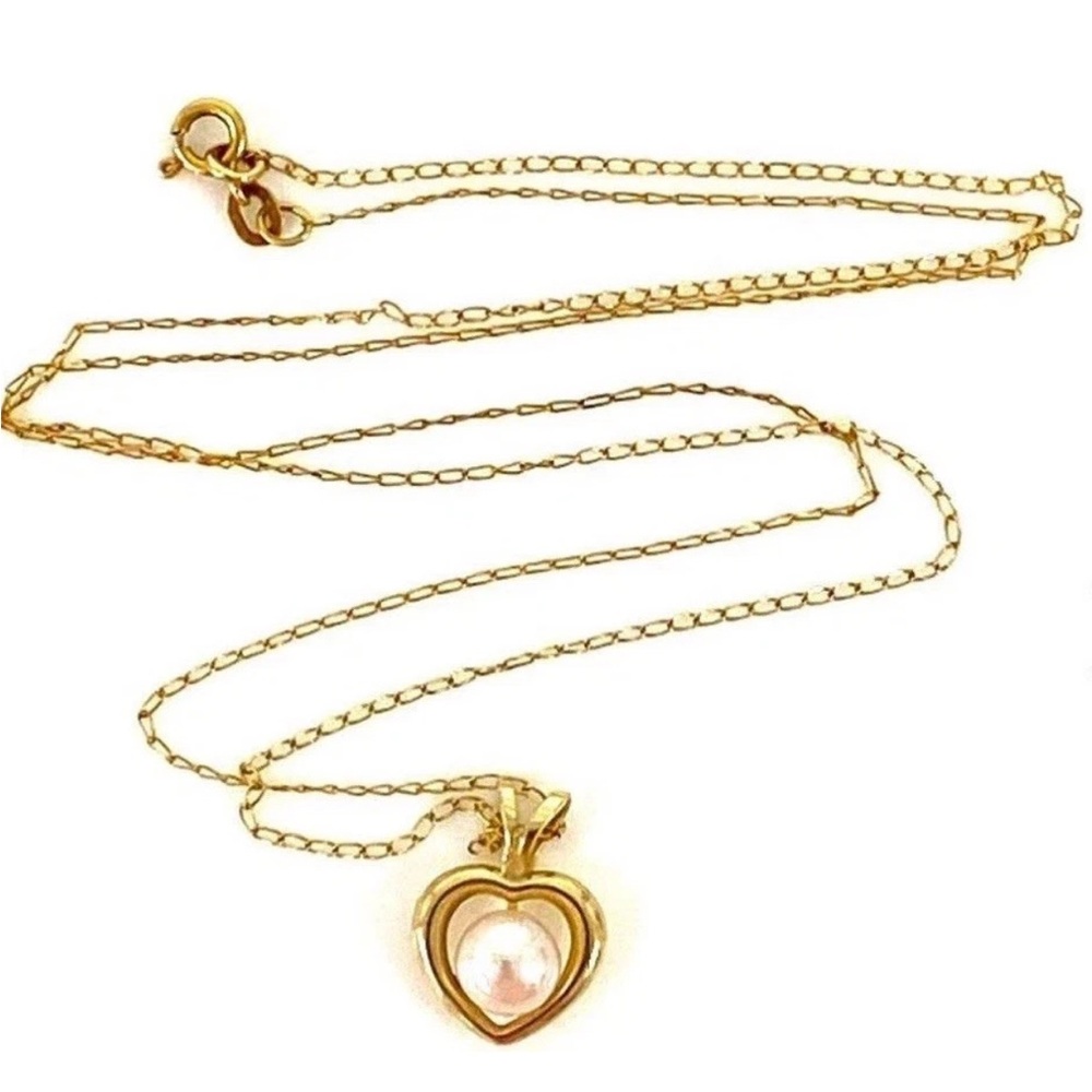 14k Gold Heart Pendant Necklace